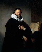 REMBRANDT Harmenszoon van Rijn Portrait of Johannes Wtenbogaert, oil painting reproduction